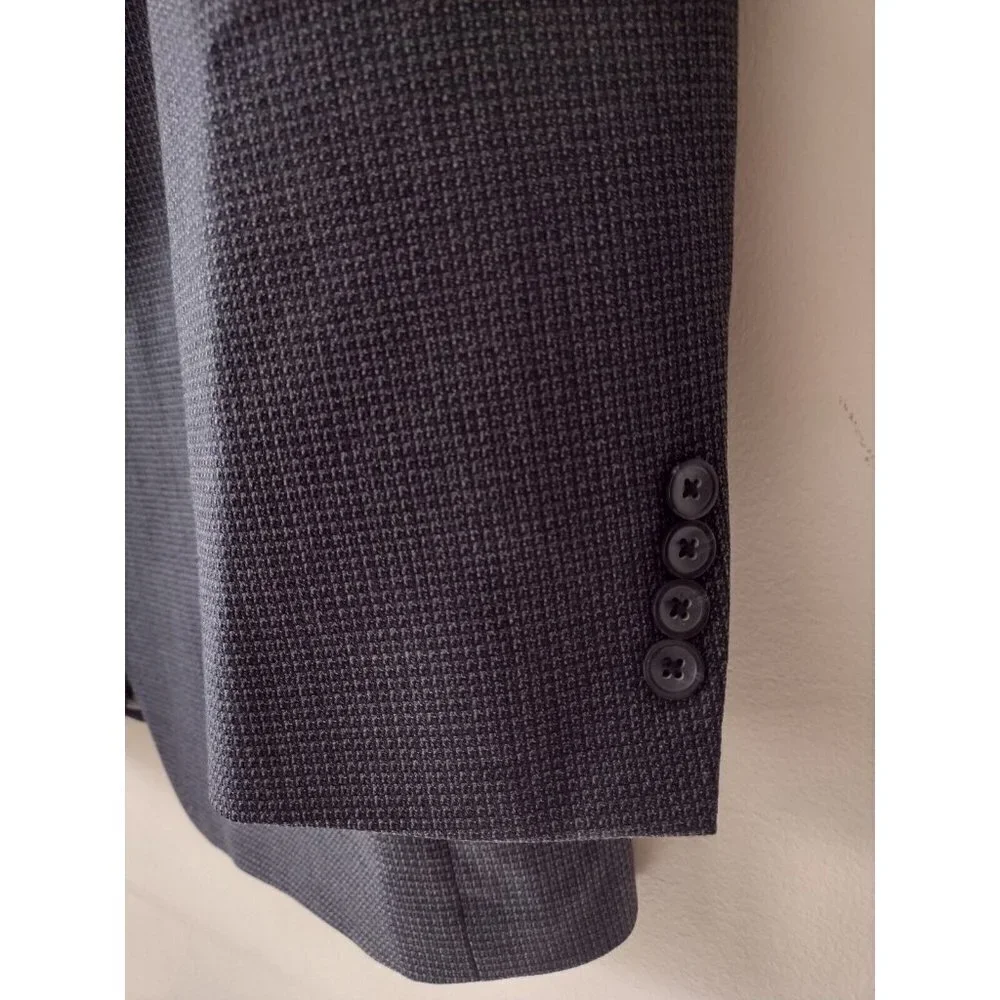 Vintage Oscar De La Renta 100% Wool Sport Suit Jacket Men's Size 42 R Gray‎